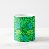 William Morris Chrysanthemums, Lime Green & Aqua Kaffeetasse (Mittel)