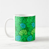 William Morris Chrysanthemums, Lime Green & Aqua Kaffeetasse (Links)
