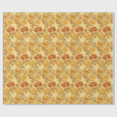 William Morris Chrysanthemums, Mustard Gold Geschenkpapier (Flach)