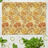 William Morris Chrysanthemums, Mustard Gold Geschirrtuch (Gefaltet)
