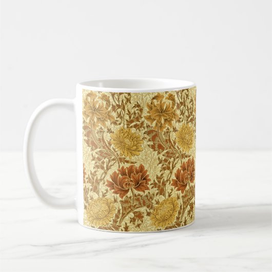 William Morris Chrysanthemums, Mustard Gold Kaffeetasse (Links)
