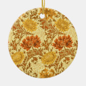 William Morris Chrysanthemums, Mustard Gold Keramik Ornament (Vorne)