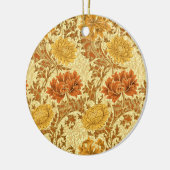 William Morris Chrysanthemums, Mustard Gold Keramik Ornament (Links)