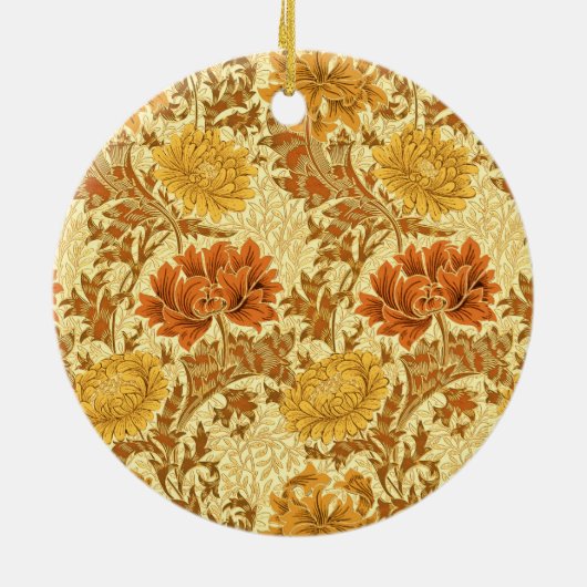 William Morris Chrysanthemums, Mustard Gold Keramik Ornament (Hinten)