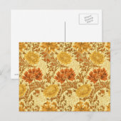 William Morris Chrysanthemums, Mustard Gold Postkarte (Vorne/Hinten)