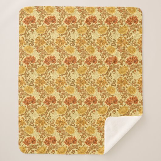 William Morris Chrysanthemums, Mustard Gold Sherpadecke (Vorderseite)