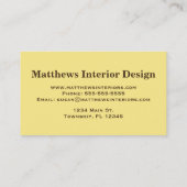 William Morris Chrysanthemums, Mustard Gold Visitenkarte (Rückseite)