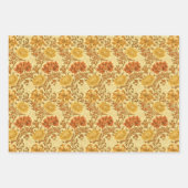 William Morris Chrysanthemums, Rust, Green & Gold Geschenkpapier Set (Vorderseite 3)