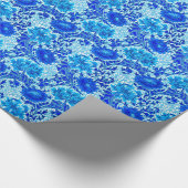William Morris Chrysanthemums Shades of Denim Blue Geschenkpapier (Ecke)