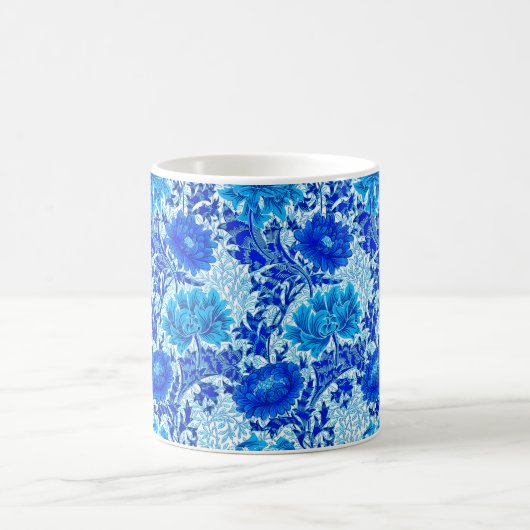 William Morris Chrysanthemums Shades of Denim Blue Kaffeetasse (Mittel)