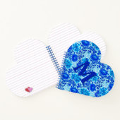 William Morris Chrysanthemums Shades of Denim Blue Notizblock (Innenseite)