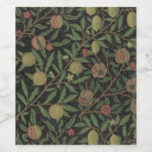 William Morris Citrus und Pomegranate Print Label Weinetikett (Einzelnes Label)