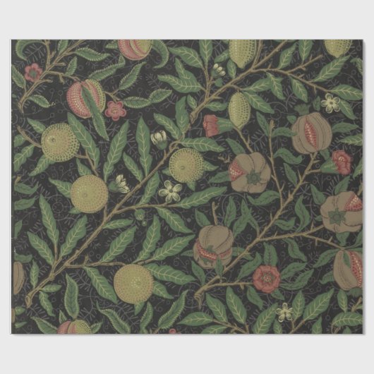William Morris Citrus und Pomegranate Print Paper Geschenkpapier (Flach)