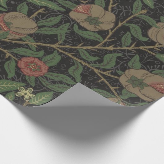 William Morris Citrus und Pomegranate Print Paper Geschenkpapier (Ecke)