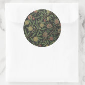 William Morris Citrus und Pomegranate Print Runder Aufkleber (Tasche)