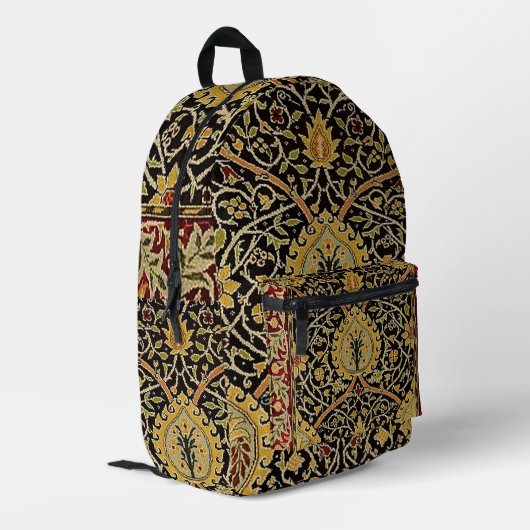 William Morris Classic Teppich Art Print Design Bedruckter Rucksack (Rückseitige Ecke links)