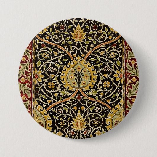 William Morris Classic Teppich Art Print Design Button (Vorderseite)