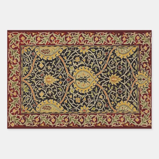 William Morris Classic Teppich Art Print Design Geschenkpapier Set (Vorderseite)