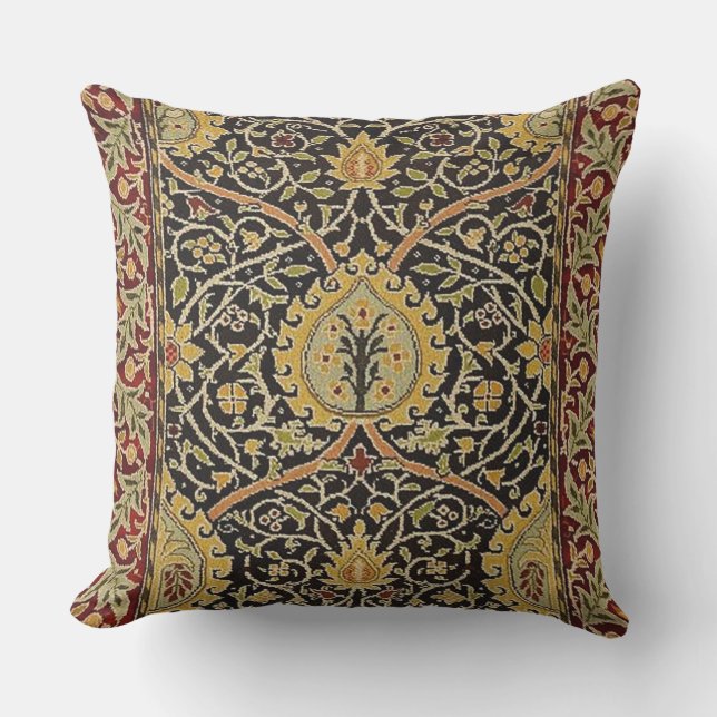 William Morris Classic Teppich Art Print Design Kissen (Vorderseite)