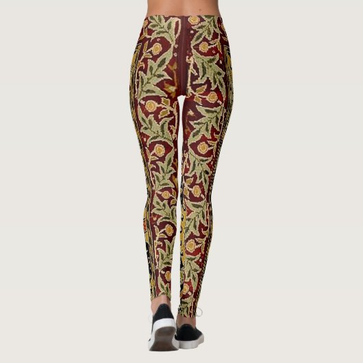 William Morris Classic Teppich Art Print Design Leggings (Rückseite)