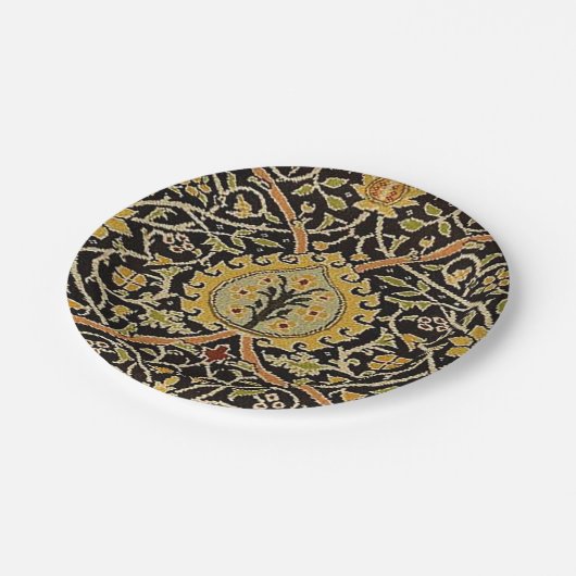William Morris Classic Teppich Art Print Design Pappteller (Schrägansicht)