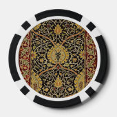 William Morris Classic Teppich Art Print Design Pokerchips (Rückseite)