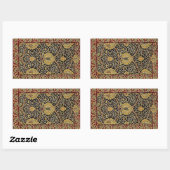 William Morris Classic Teppich Art Print Design Rechteckiger Aufkleber (Blatt)