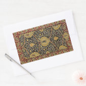 William Morris Classic Teppich Art Print Design Rechteckiger Aufkleber (Umschlag)