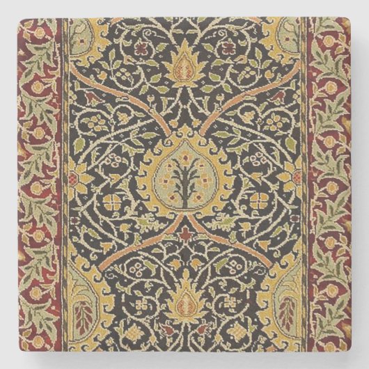 William Morris Classic Teppich Art Print Design Steinuntersetzer (Vorderseite)