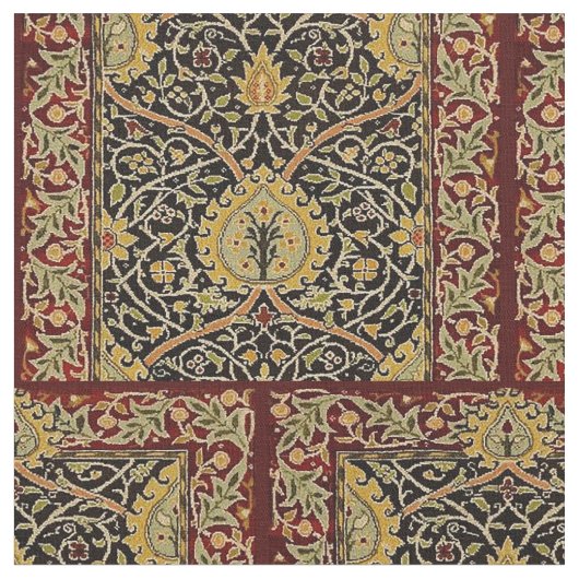 William Morris Classic Teppich Art Print Design Stoff (Nahaufnahme)