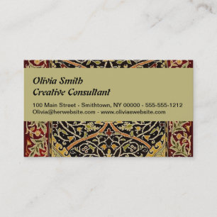 William Morris Classic Teppich Art Print Design Visitenkarte