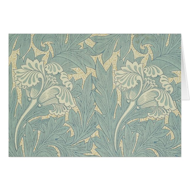 William Morris Classic Tulip Blue Floral (Vorderseite (Horizontal))