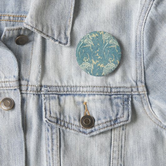 William Morris Classic Tulip Blue Floral Button (Beispiel)