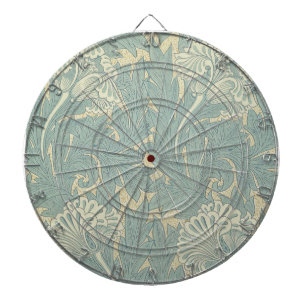 William Morris Classic Tulip Blue Floral Dartscheibe