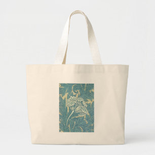 William Morris Classic Tulip Blue Floral Jumbo Stoffbeutel