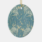 William Morris Classic Tulip Blue Floral Keramik Ornament (Rechts)