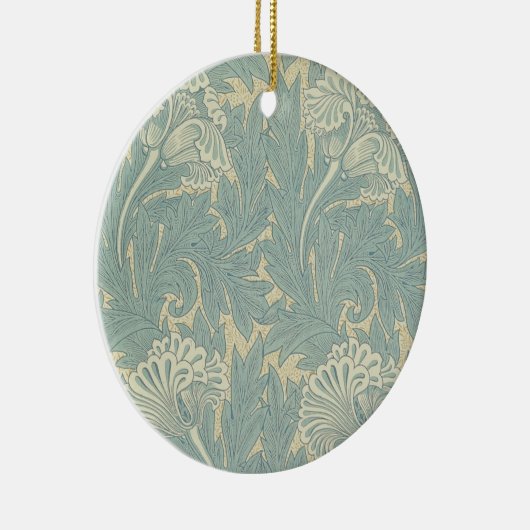 William Morris Classic Tulip Blue Floral Keramikornament (Rechts)