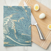 William Morris Classic Tulip Blue Floral Küchentuch (Viertel Falte)