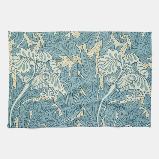 William Morris Classic Tulip Blue Floral Küchentuch (Horizontal)