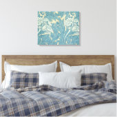 William Morris Classic Tulip Blue Floral Leinwanddruck (Insitu (Schlafzimmer))