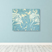 William Morris Classic Tulip Blue Floral Leinwanddruck (Insitu (Holzboden))
