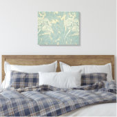 William Morris Classic Tulip Blue Floral Leinwanddruck (Insitu (Schlafzimmer))