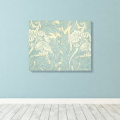 William Morris Classic Tulip Blue Floral Leinwanddruck (Insitu (Holzboden))