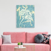 William Morris Classic Tulip Blue Floral Leinwanddruck (Insitu (Wohnzimmer))