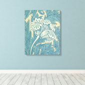 William Morris Classic Tulip Blue Floral Leinwanddruck (Insitu (Holzboden))