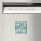 William Morris Classic Tulip Blue Floral Magnet (In Situ (Geschirrspüler))