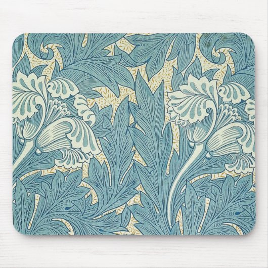 William Morris Classic Tulip Blue Floral Mousepad (Vorne)