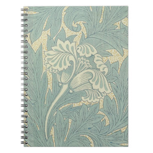 William Morris Classic Tulip Blue Floral Notizblock