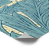 William Morris Classic Tulip Blue Floral Poster (Ecke)