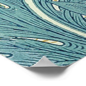 William Morris Classic Tulip Blue Floral Poster (Ecke)